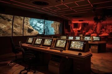 Poster - interior view of mars simulation habitat control room