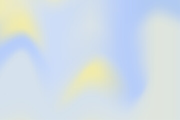 Poster - blue, yellow, cream pastel gradient background. ethereal and dreamy liquid concept. abstract pastel 
