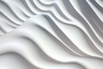 Wall Mural - Light volumetric rippled surface. Abstract wavy pattern. . Vector illustration	
