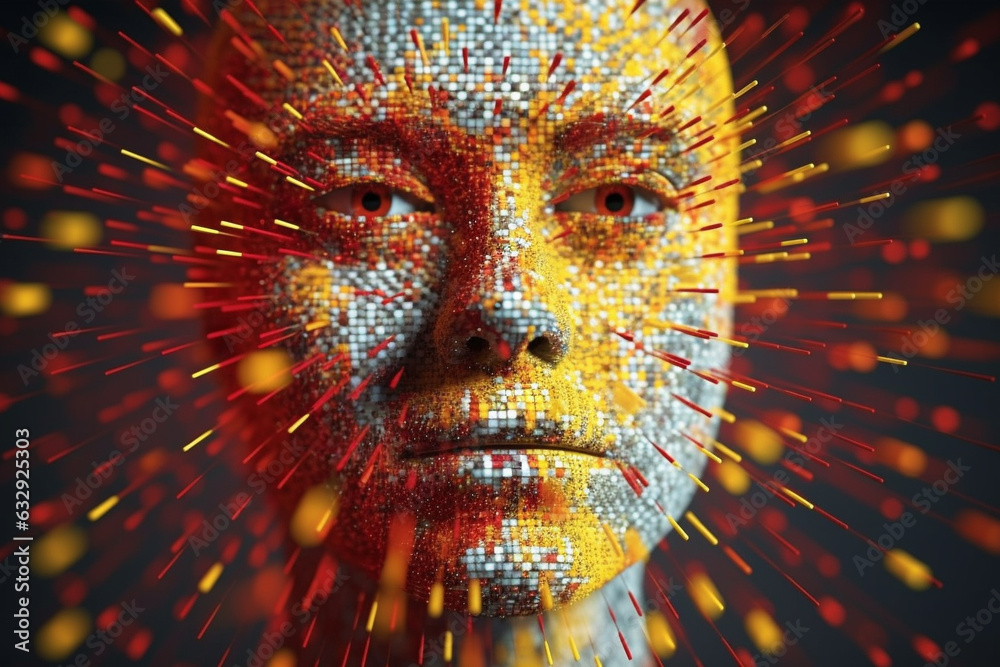 Intersection of human face and artificial intelligence, where ...