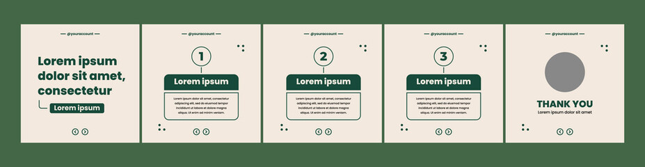 creative carousel template for social media post
