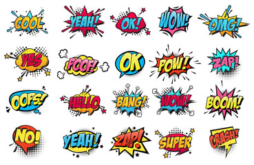big set of comic book speech bubbles.vector