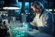 Biotechnologist examining samples in a petri dish - Frontier of biotech research - AI Generated