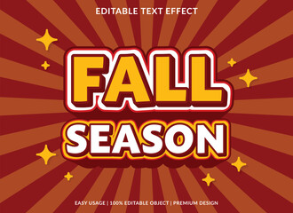 Poster - fall season editable text effect template use for font style logo	