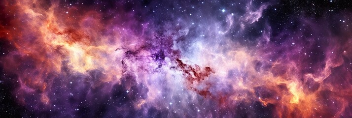 Wall Mural - image of an expanding universe. shot from far away with many colours, beautiful, ai generative