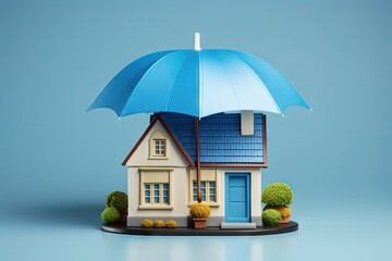 the idea of renters home insurance or mortgage protection is illustrated by a 3d model of a house pl