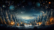 Christmas magic fantasy background with beautiful shapes and pattern, AI Generated