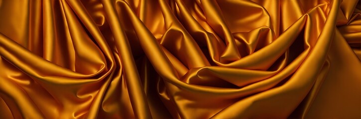 Light brown orange gold yellow silk satin. Ai Generated