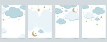 Baby Shower Invitation Card For Boy With Balloon, Cloud,sky, Blue