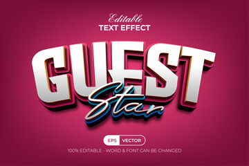 Poster - 3d text effect curved style. editable text effect.