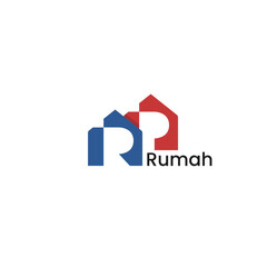 Initials R P in vector for construction, home, real estate, building, property. Minimal awesome trendy professional logo design template. simple P R which forms home logo.