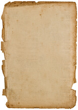 PNG Old Book Page. Used Paper Isolated On Transparent Background