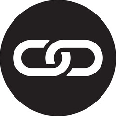 Poster - Chain link icon. Connection sign vector illustration. Linked interface design.