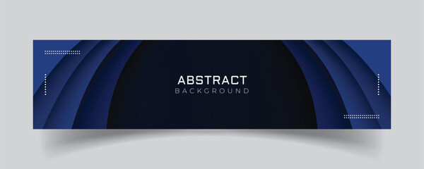 Wall Mural - linkedin banner with blue technology abstract background