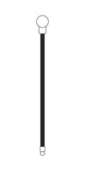 Fototapete - Cane for walking flat monochrome isolated vector object. Editable black and white line art drawing. Simple outline spot illustration for web graphic design