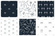 Set of seamless patterns on the theme of equestrian sports