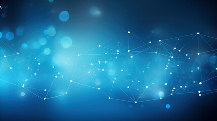 Poster - abstract blue digital technology future background for business network, banner, Artificial Intelligence Business, Analytics