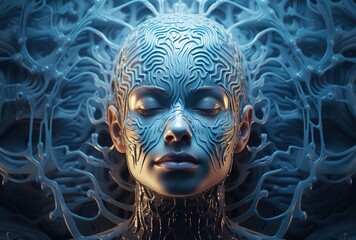 Poster - Abstract artificial intelligence. technology web background. virtual concept