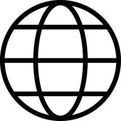 Poster - Black World Globe Earth Web Net Map and Location Sign Icon. Vector Image.