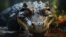 Close Up Of A Crocodile