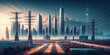 Modern city with infrastructures and buildings - Generative AI