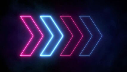 Poster - abstract neon background with colorful beams of light. futuristic studio concept with arrows laser a