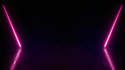 Poster - abstract neon background with colorful beams of light. futuristic studio concept with bright laser a
