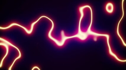 Poster - neon abstract mix color line loop animation. colorful turbulent digital background with liquifying. 