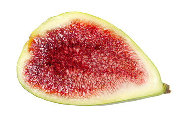Wall Mural - Ripe fig half isolated on white