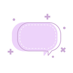 Purple mind cloud or message bubble with place for text 
