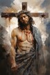 Jesus christ, god crucified on the cross, religion christianity