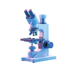 Wall Mural - transparent background blue microscope