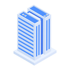 Canvas Print - Pack of Skyscraper Buildings Isometric Icons 

