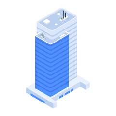 Canvas Print - Pack of Skyscraper Buildings Isometric Icons 

