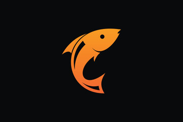 Wall Mural - Fish logo design template vector illustration with creative idea