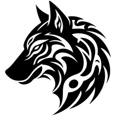 Wall Mural - Tribal wolf