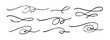 © Anastasiia Hevko - Calligraphy wavy lines collection. Highlight text elements, decorative flourishes, brush drawn swashes. Hand drawn curly swishes. Classic vector calligraphy decoration for text and banners.