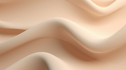 Wall Mural - Simple Wavy Nude Colors Abstract Background 