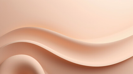 Wall Mural - Simple Wavy Nude Colors Abstract Background 