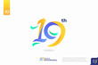Number 19 logo icon design, 19th birthday logo number, anniversary 19