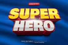 Super Hero Comic Style Bold 3D Editable Text Effect Style