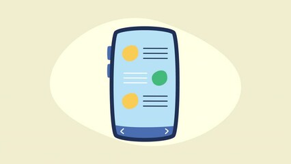 Poster - smartphone with chat messages animation