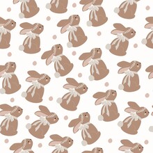 Seamless Pattern With Bunnys