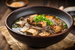Buckwheat soba noodle tofu soup for Asia