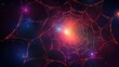 
View of the galaxy in the form of a spider web, universes, solar systems, planets, parallel realities, 8k, qhd