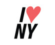 I love NY with heart symbol logo. Vector New York City sign illustration.