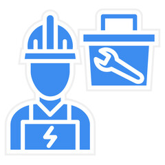 Canvas Print - Vector Design Electrician Service Icon Style