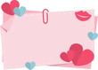 sweet love note heart valentine design