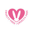 Cruelty free vector label. Not tested on animals
