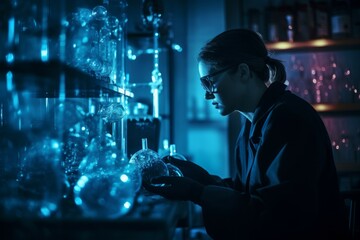 Poster - Scientific laboratory. Generate Ai